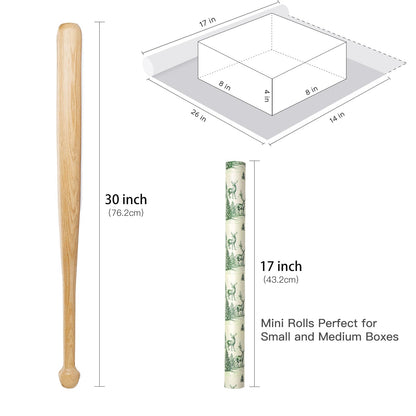 Reversible Toile Christmas Wrapping Paper
