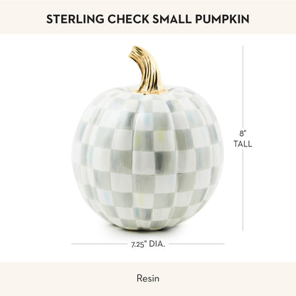 MacKenzie-Childs Resin Pumpkin, Royal Check