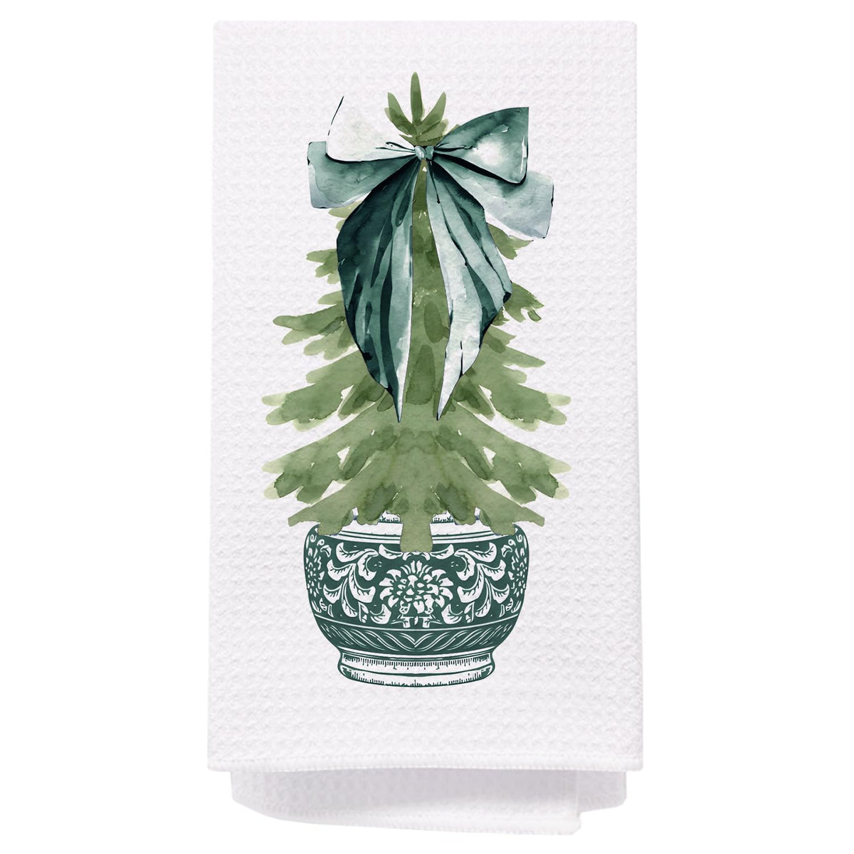 Chinoiserie Christmas Kitchen Hand Towels, 16x24 Inch