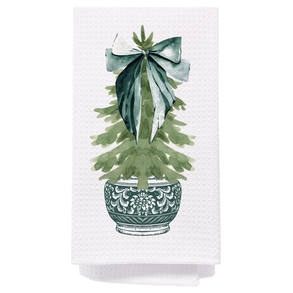 Chinoiserie Christmas Kitchen Hand Towels, 16x24 Inch