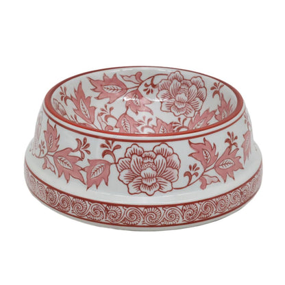 Hand-Painted Blue and White Ceramic Pet Bowl