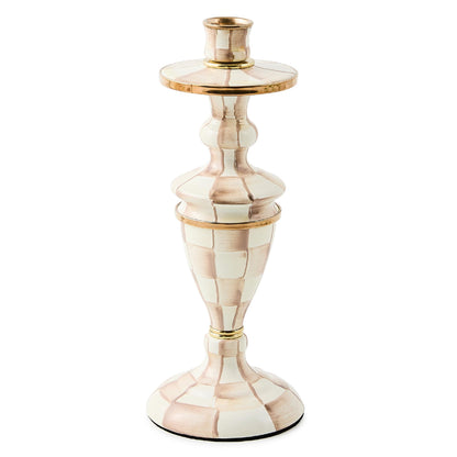 MacKenzie-Childs Sky Check Pillar Candlestick