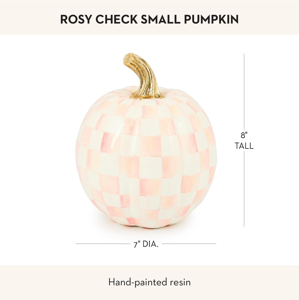 MacKenzie-Childs Resin Pumpkin, Royal Check