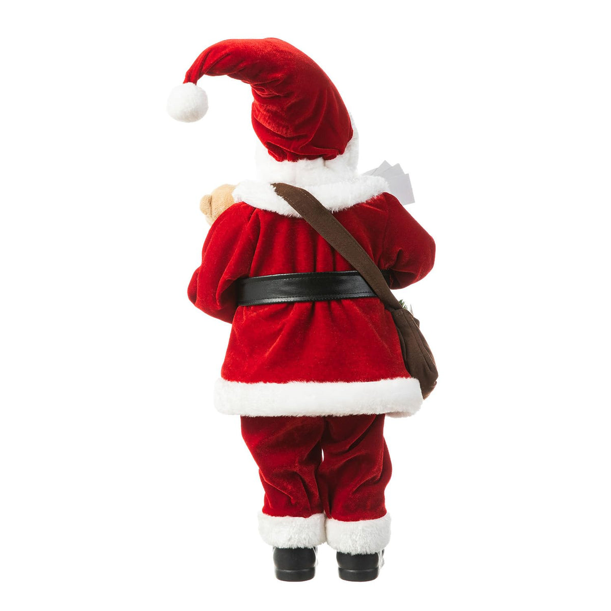 Blue Velvet Santa Figurine, 18 Inch