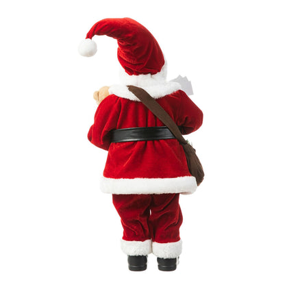 Blue Velvet Santa Figurine, 18 Inch