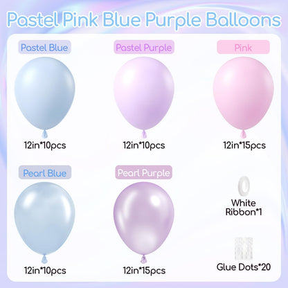 Blue and White Balloon Kit, 60 Pieces