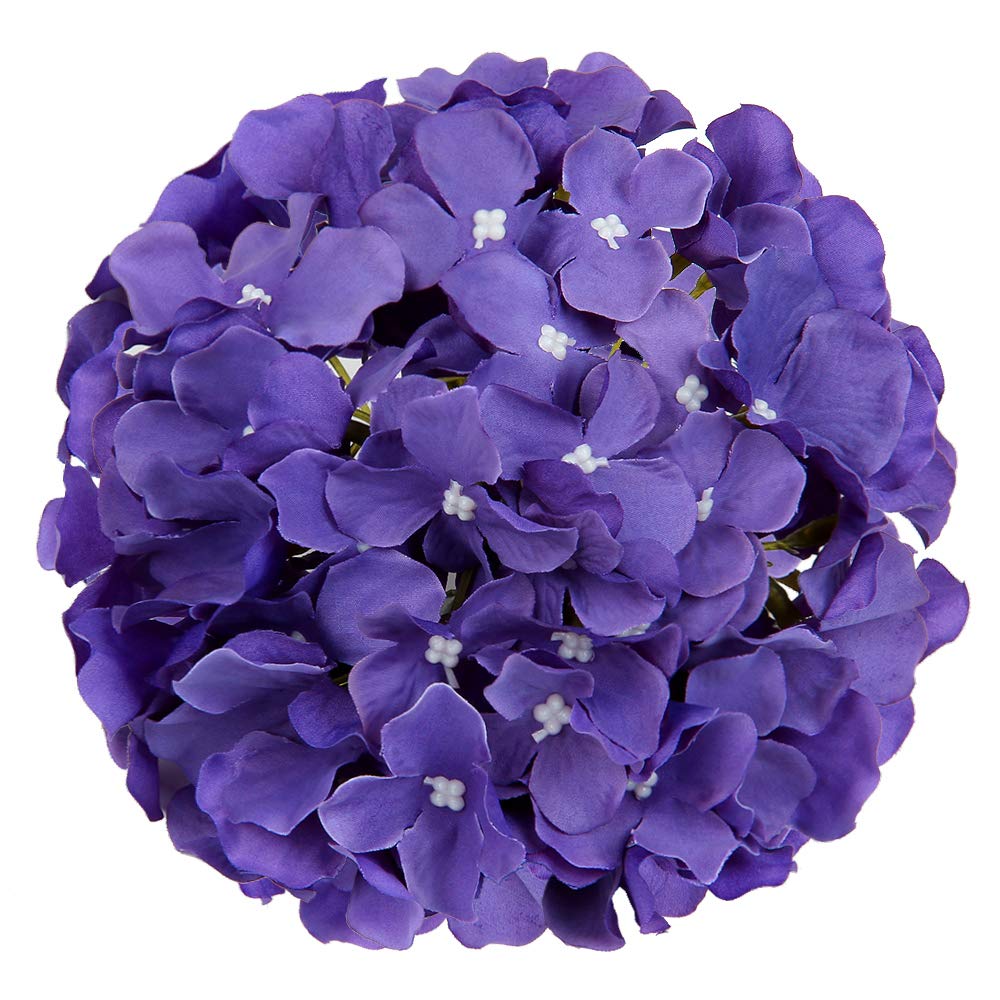 Silk Hydrangea Heads with Stems, Pack of 10