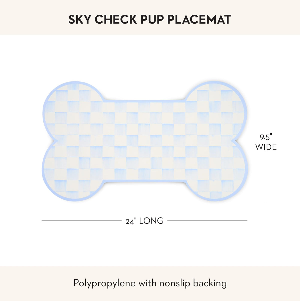 MacKenzie-Childs Pup Placemat, Royal Check