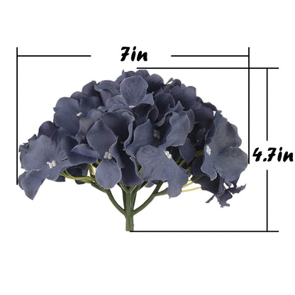 Silk Hydrangea Heads with Stems, Pack of 10