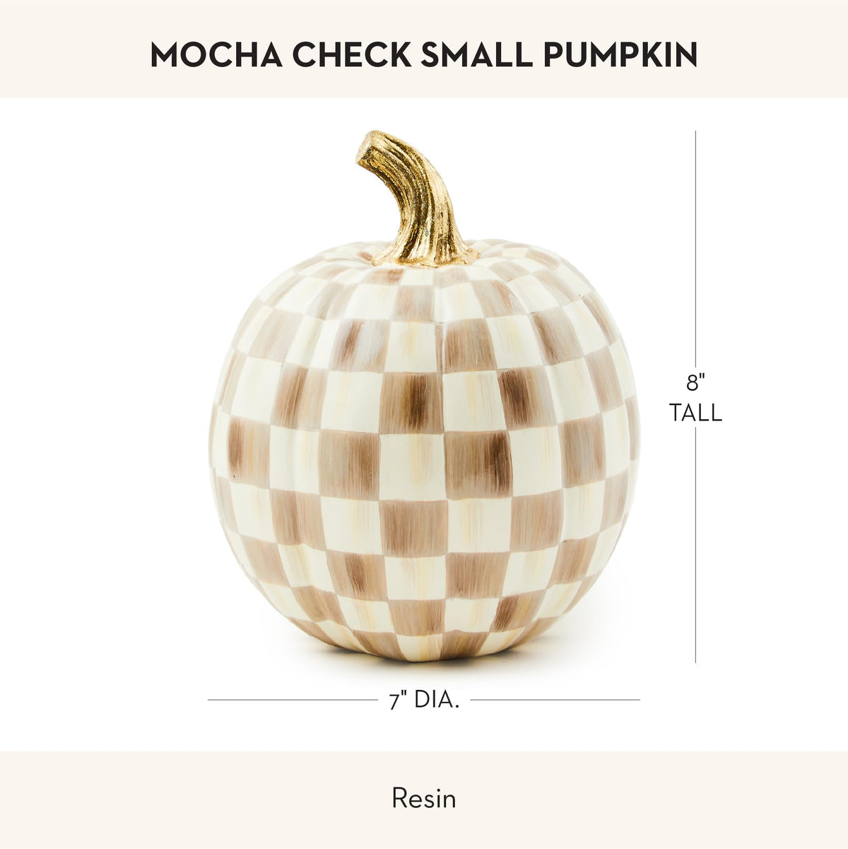 MacKenzie-Childs Resin Pumpkin, Royal Check