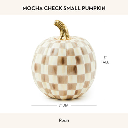 MacKenzie-Childs Resin Pumpkin, Royal Check