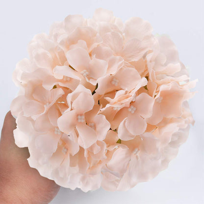 Silk Hydrangea Heads with Stems, Pack of 10