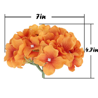 Silk Hydrangea Heads with Stems, Pack of 10