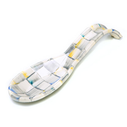 MacKenzie-Childs Enamel Spoon Rest, Royal Check