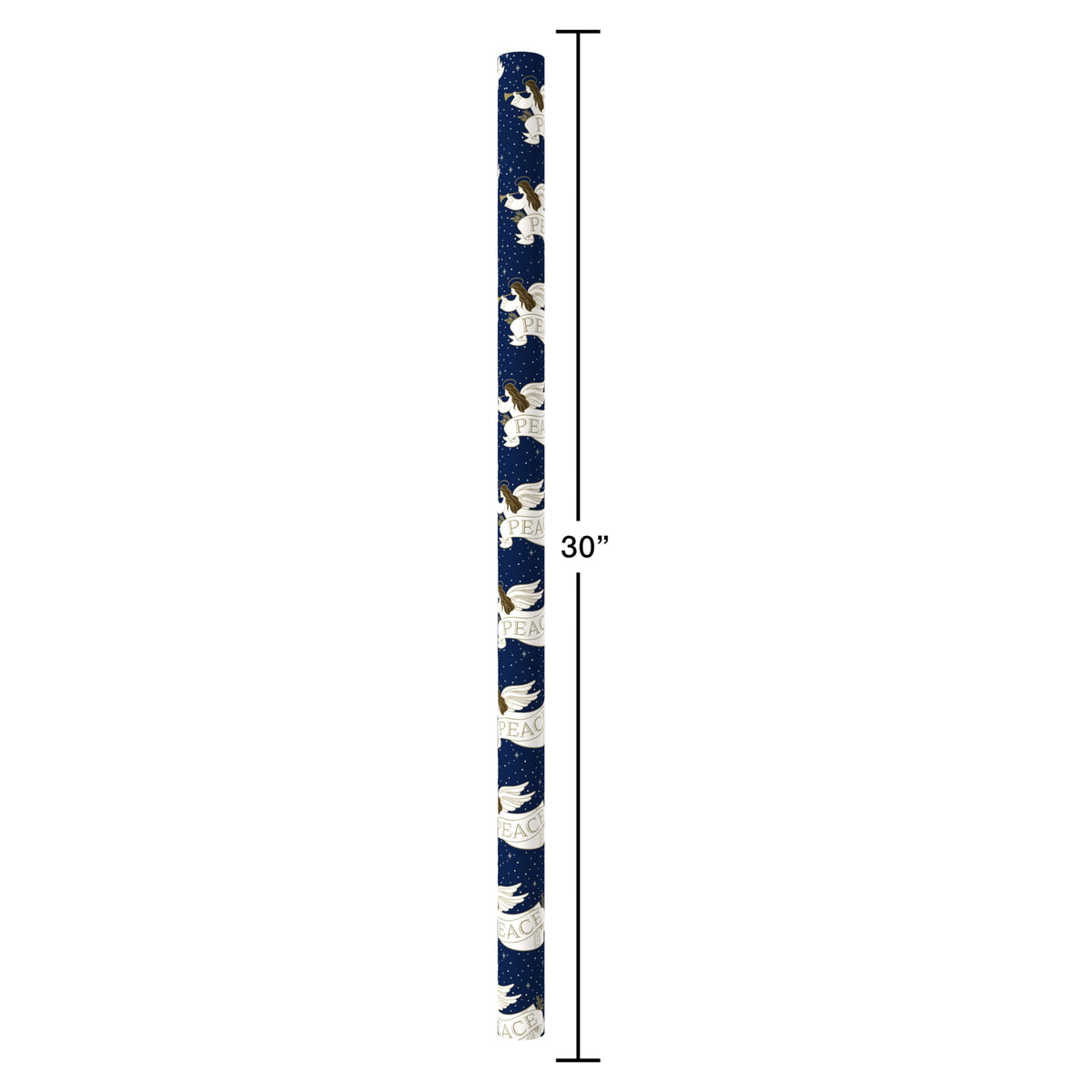 Navy and White Nativity Christmas Wrapping Paper