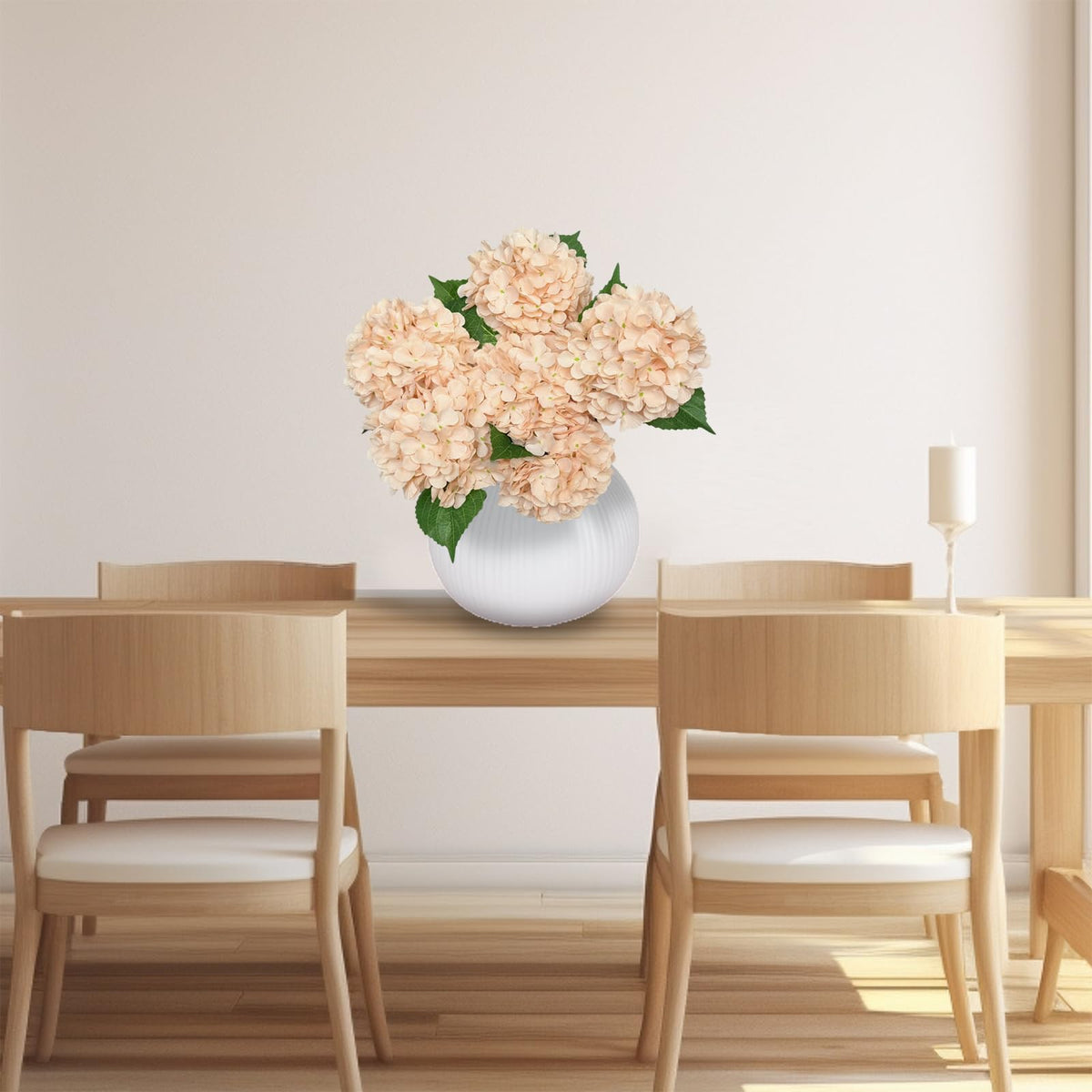 Blue Hydrangea Faux Flowers, 6 Stems