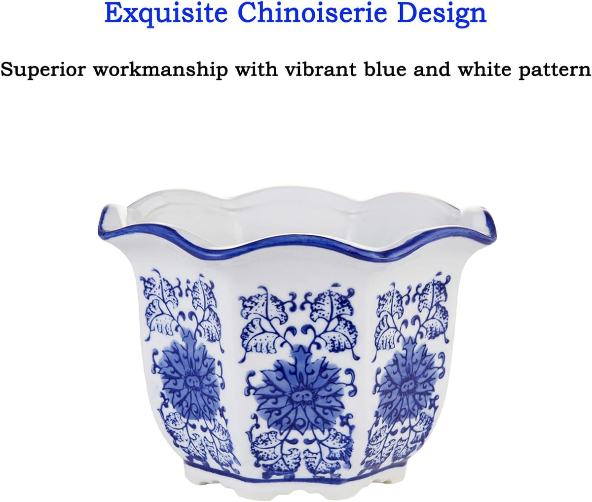 HakkaGirl Blue and White Chinoiserie Planters