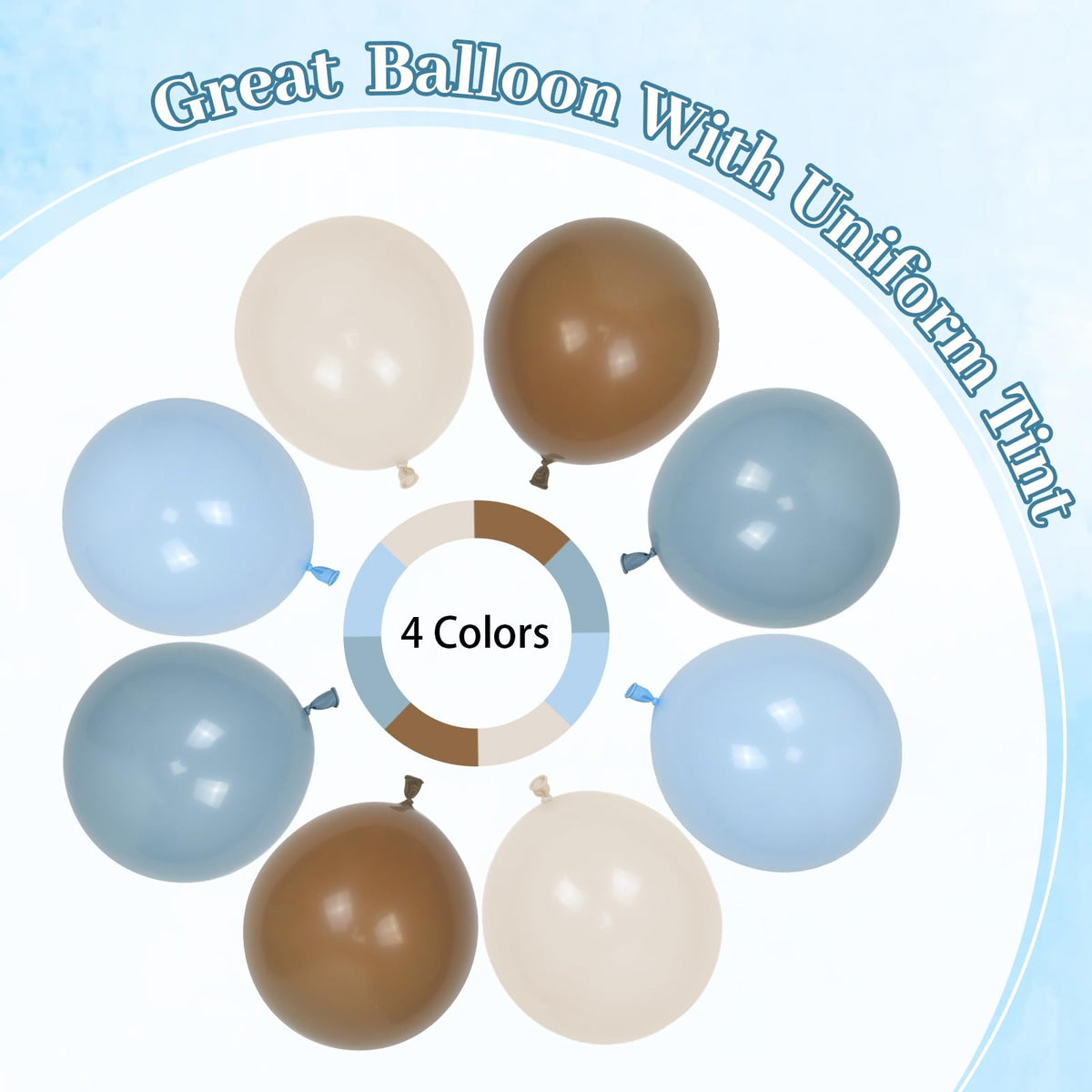 Blue and White Balloon Kit, 60 Pieces