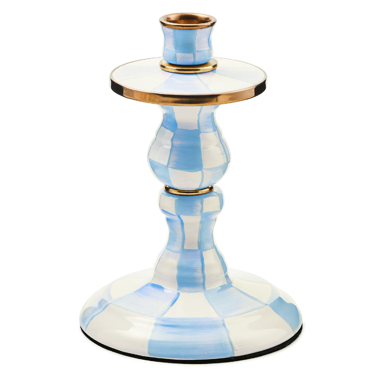 MacKenzie-Childs Sky Check Pillar Candlestick