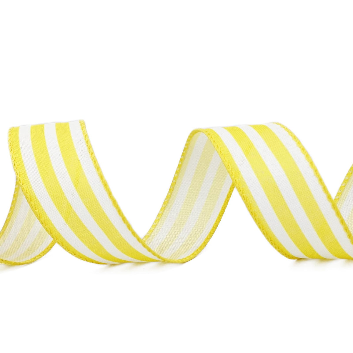 Royal Blue and White Striped Wired Ribbon, 2.5 Inch