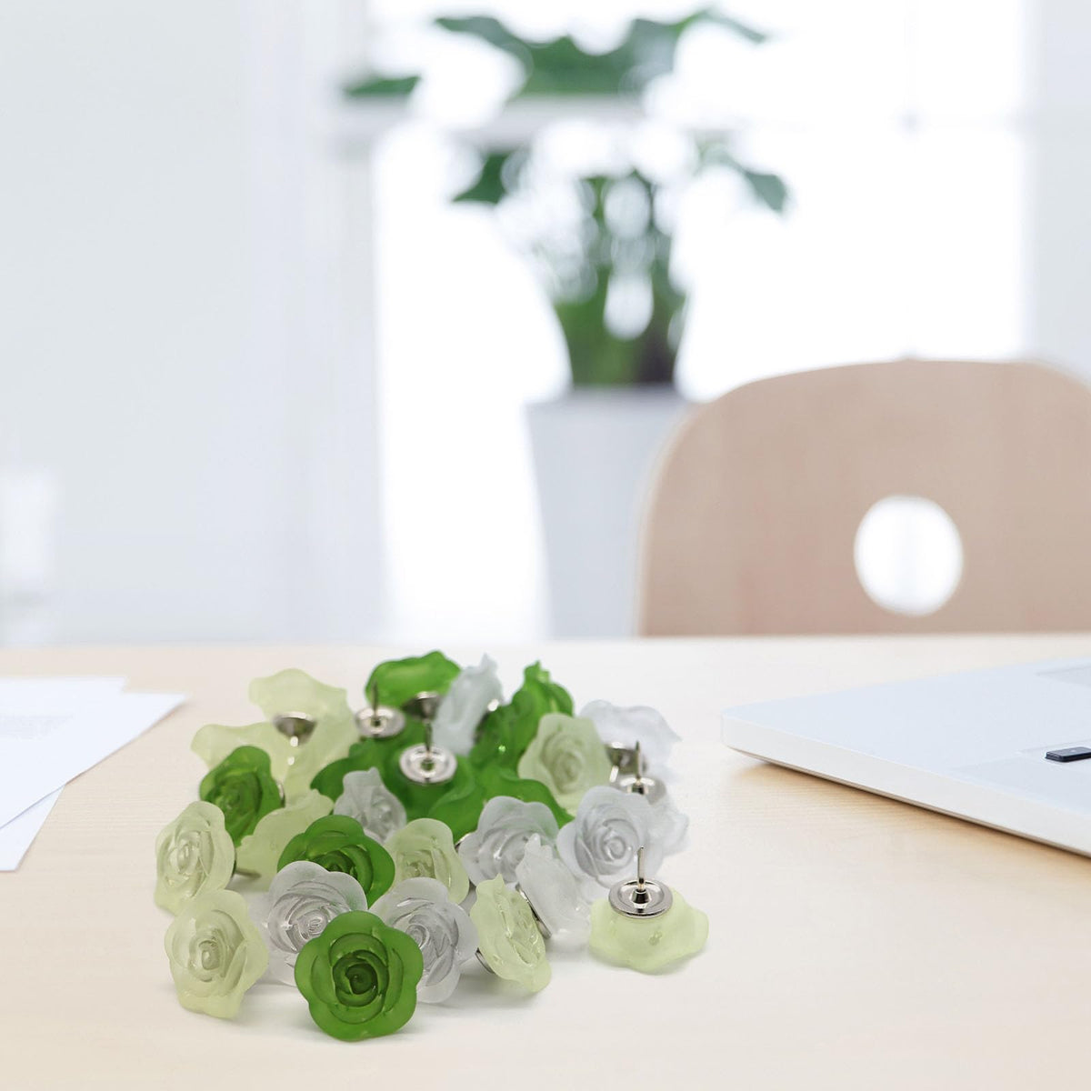 Blue Flower Push Pins, 30 Pack