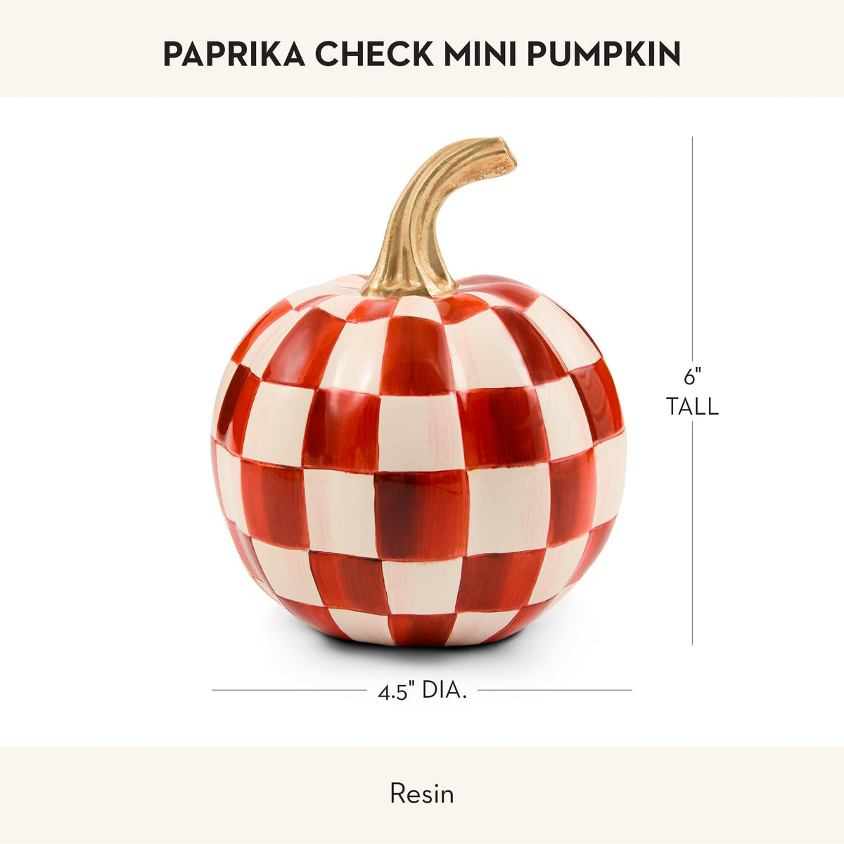 MacKenzie-Childs Resin Pumpkin, Royal Check