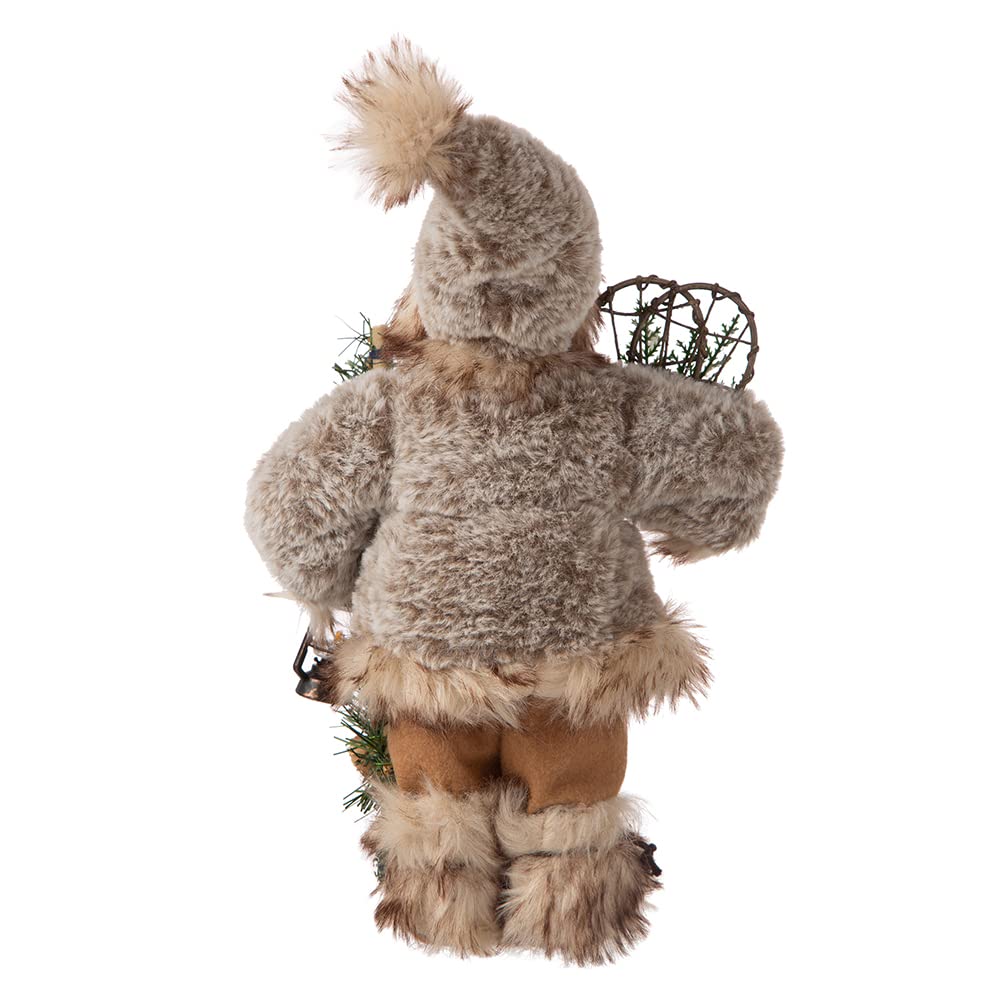 Blue Velvet Santa Figurine, 18 Inch