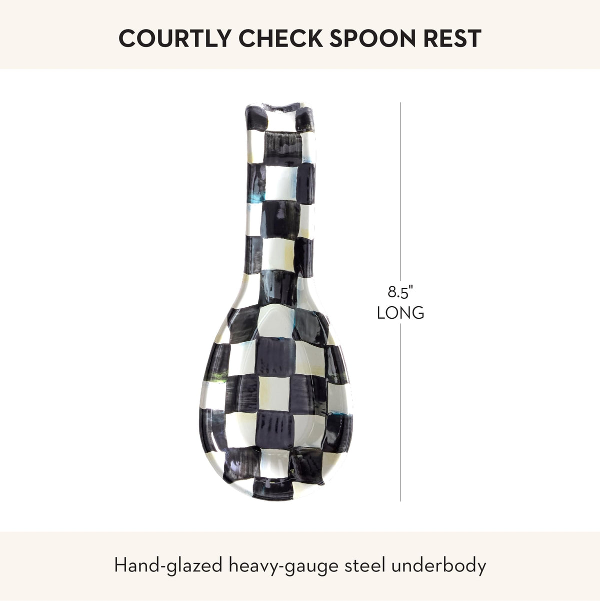MacKenzie-Childs Enamel Spoon Rest, Royal Check