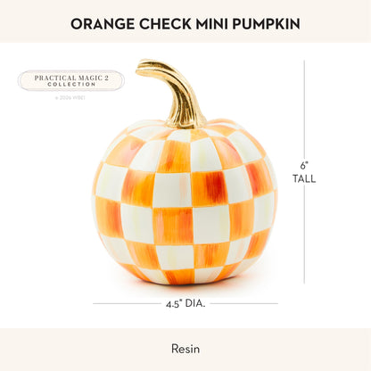 MacKenzie-Childs Resin Pumpkin, Royal Check