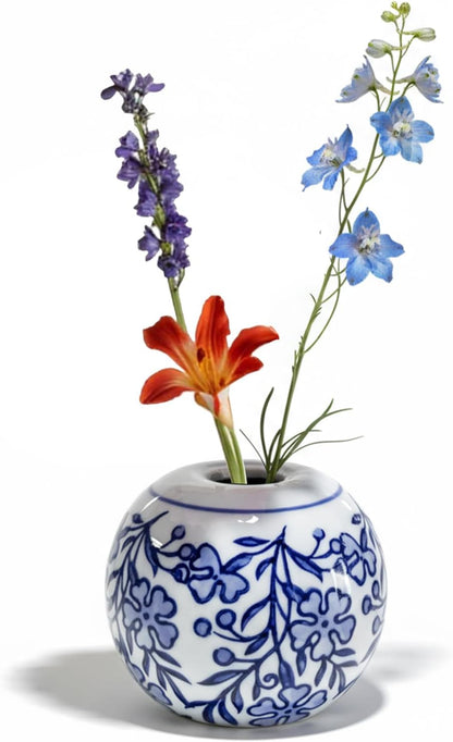 Blue and White Chinoiserie Tealight Holders, Set of 4