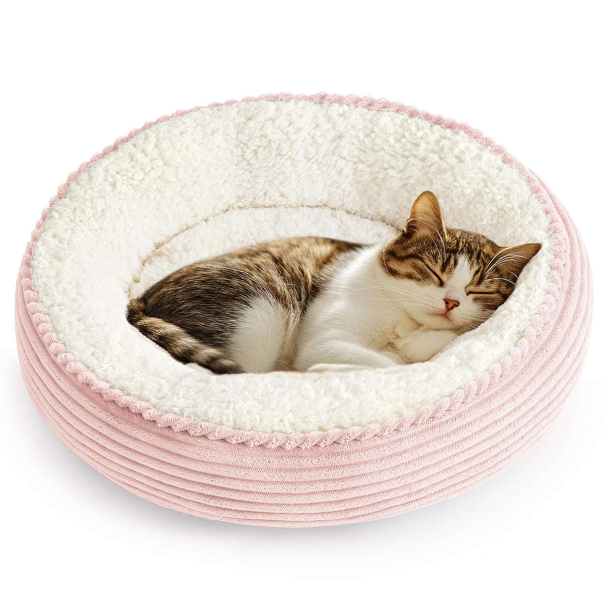 Royal Blue Round Donut Pet Bed