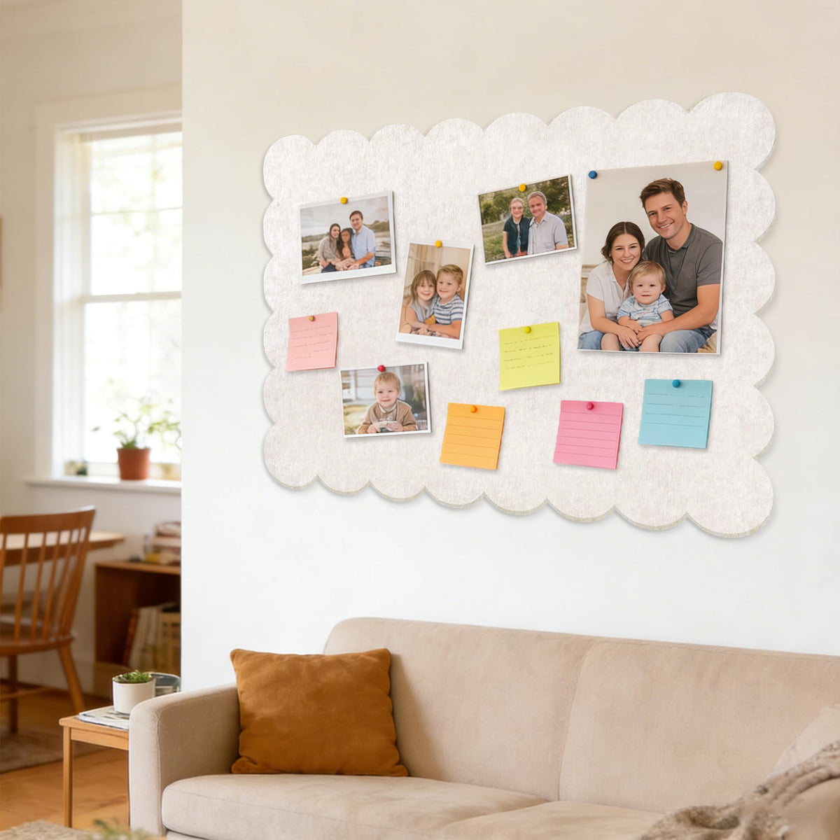 Dark Blue Scalloped Felt Bulletin Board