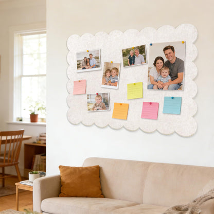 Dark Blue Scalloped Felt Bulletin Board