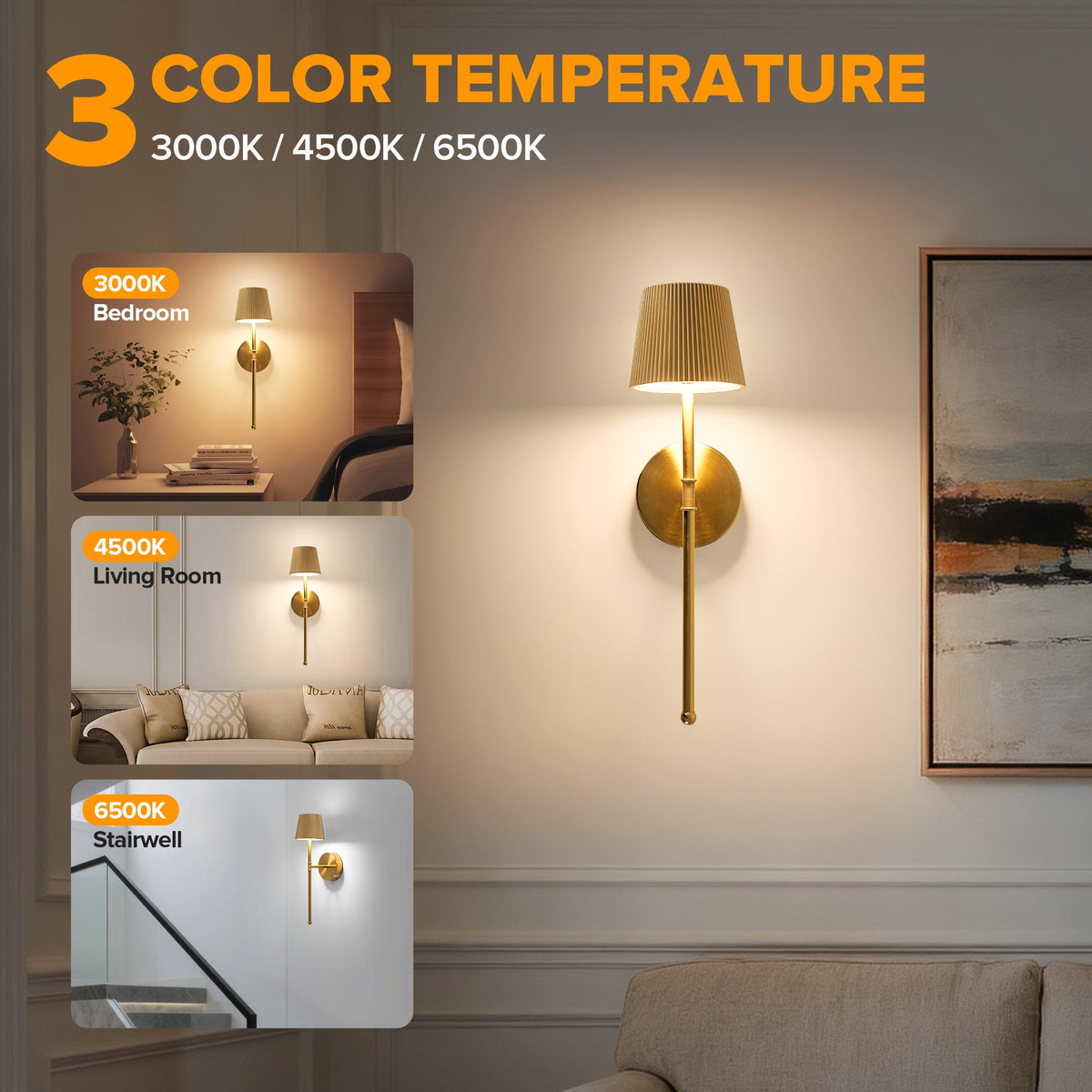 Blue Cordless Rechargeable Wall Sconces, Set of 2