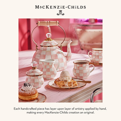 MacKenzie-Childs Glass Sweets Jar, Royal Check