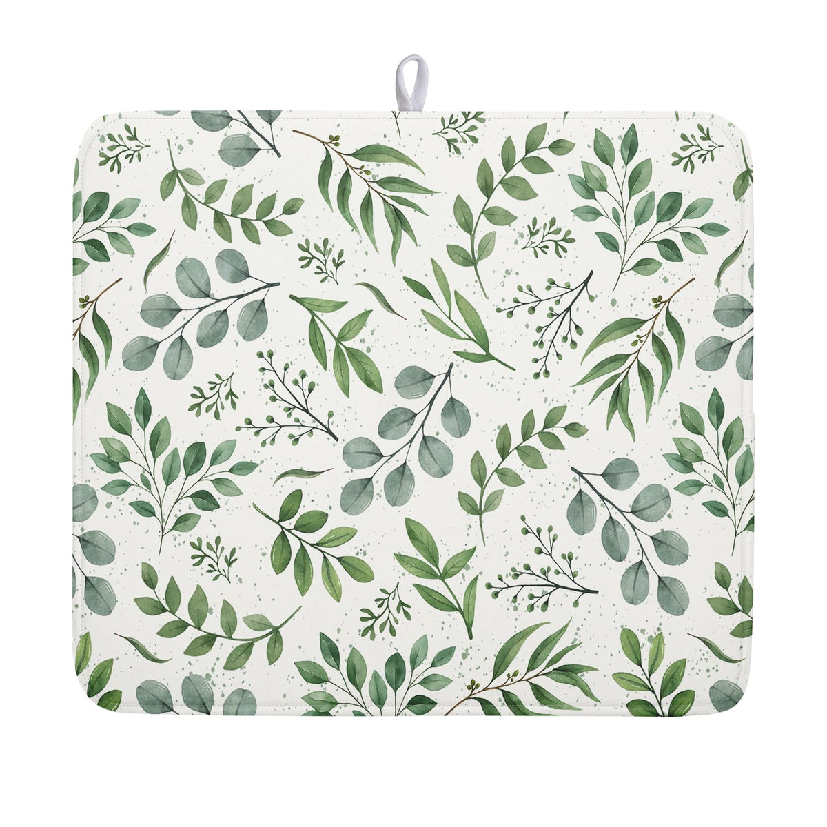 Blue Chinoiserie Floral Dish Drying Mat