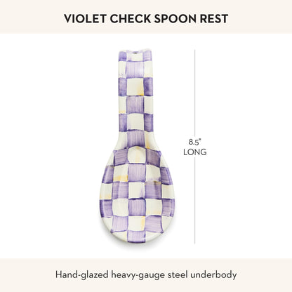 MacKenzie-Childs Enamel Spoon Rest, Royal Check
