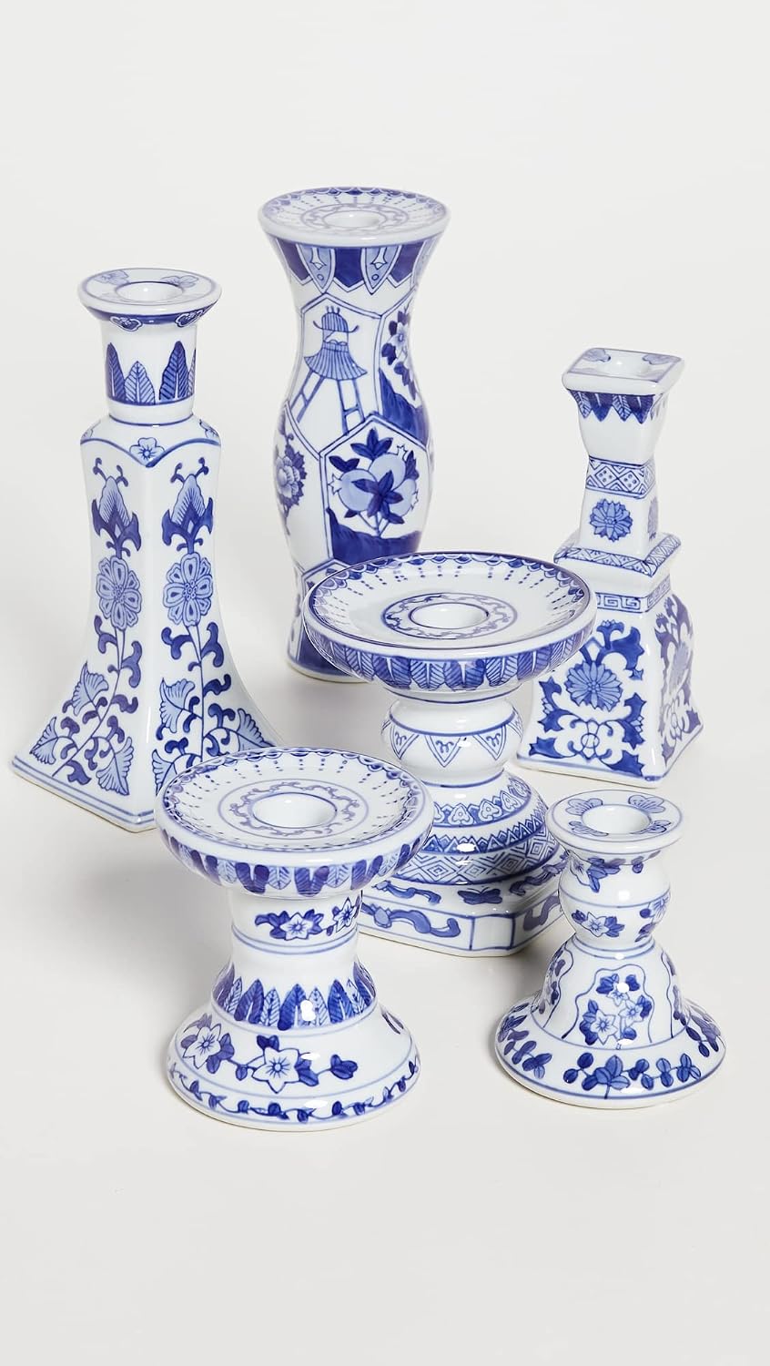Two's Company Canton Candleholders, Set of 6