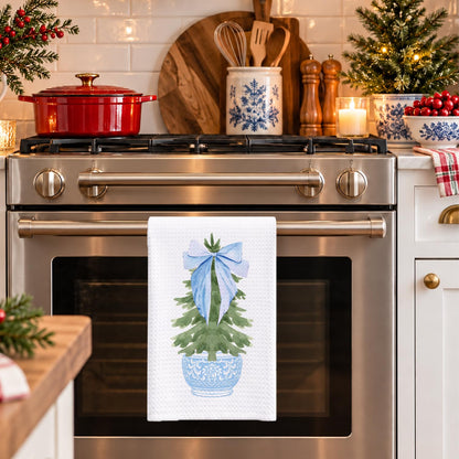 Chinoiserie Christmas Kitchen Hand Towels, 16x24 Inch