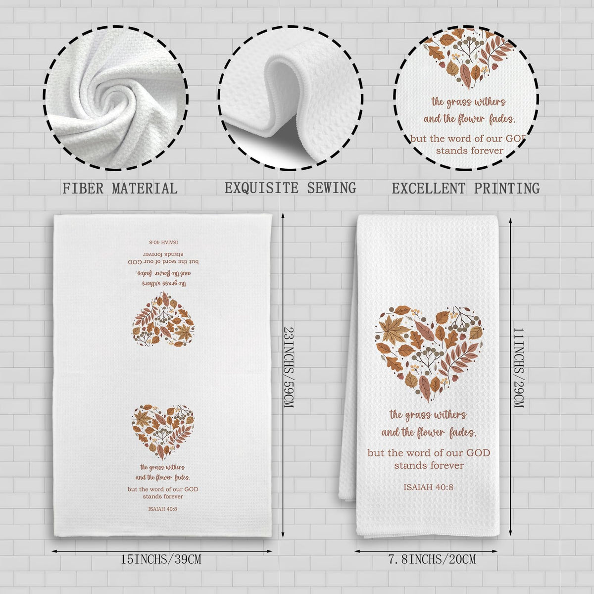 Chinoiserie Waffle Kitchen Towels, 16 x 24 Inch