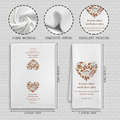 Chinoiserie Waffle Kitchen Towels, 16 x 24 Inch
