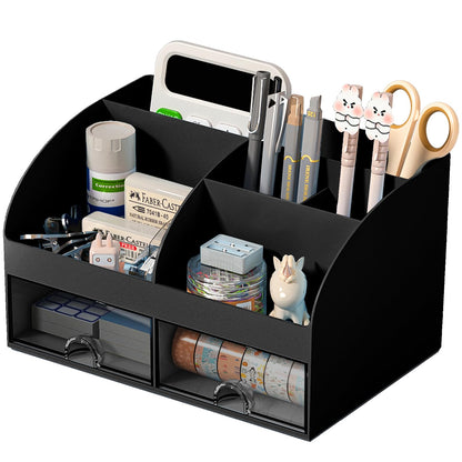 Blue Desk Organizer with 2 Drawers