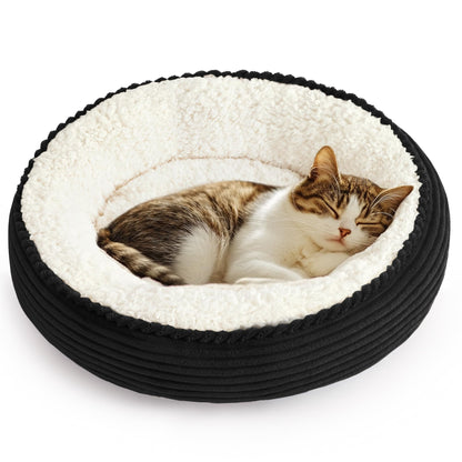 Royal Blue Round Donut Pet Bed