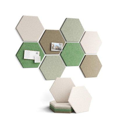 Blue Hexagon Felt Pin Board Tiles, 12 Pack