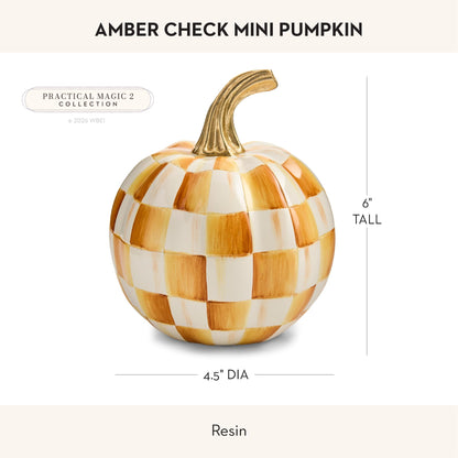 MacKenzie-Childs Resin Pumpkin, Royal Check