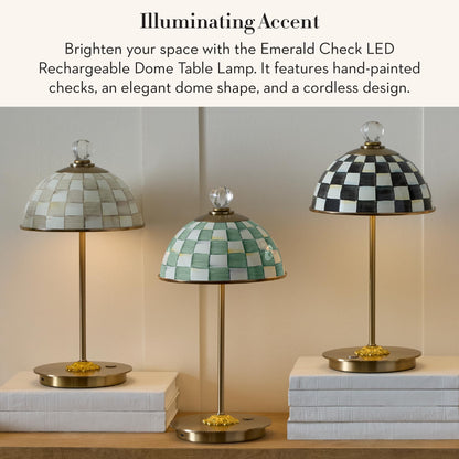 MacKenzie-Childs LED Dome Table Lamp, Sky Check