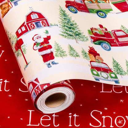 Blue Nutcracker Christmas Wrapping Paper, 32.8 Ft
