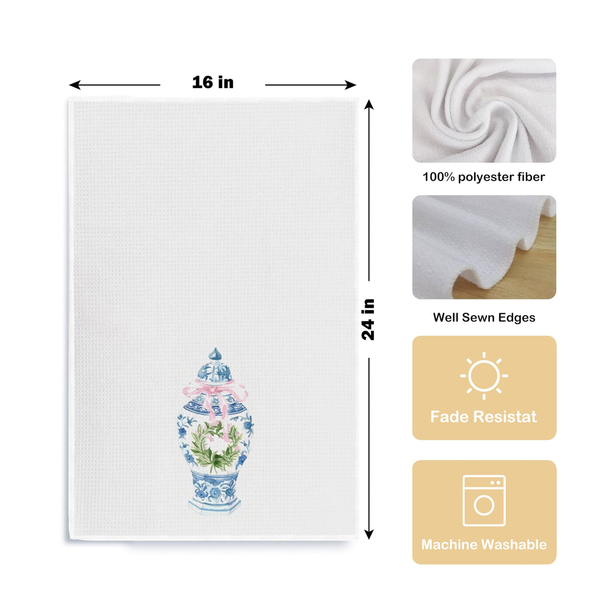 Chinoiserie Kitchen Towels, Set of 2