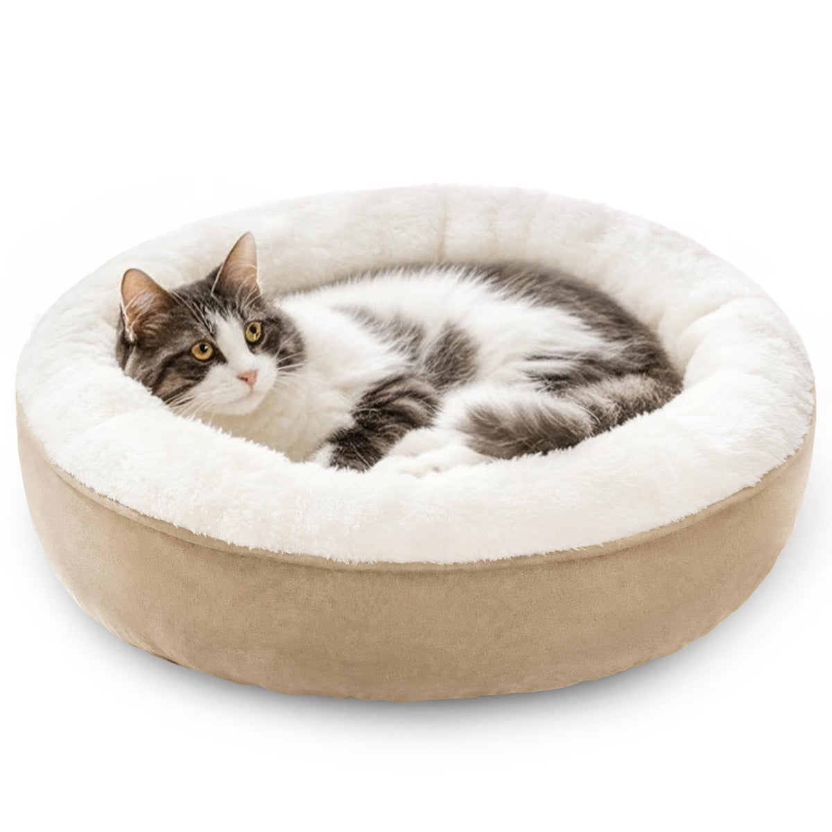 Royal Blue Round Donut Pet Bed
