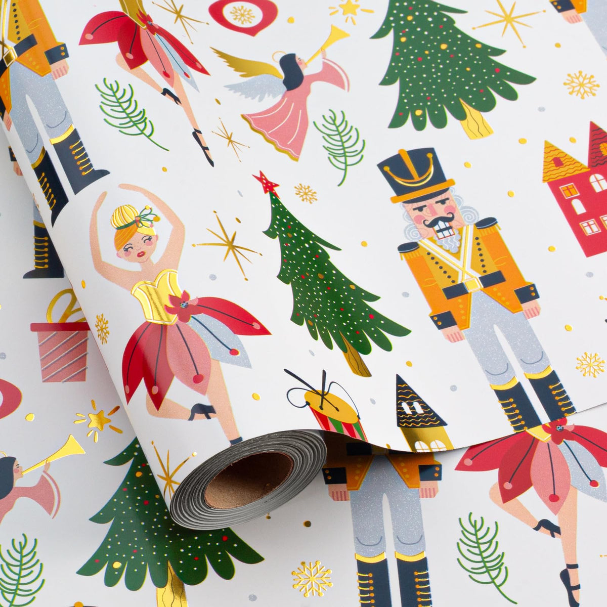 Blue Nutcracker Christmas Wrapping Paper, 32.8 Ft